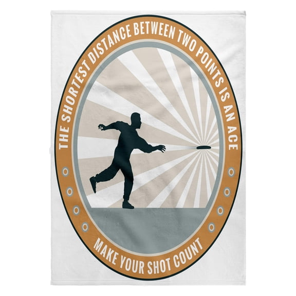 3dRose, Make Your Shot Count - frisbee disc golf graphic design of silhouette player throwing, 22x30 Bath Hand Pool Towel
