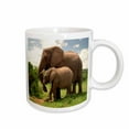 thumbnail image 1 of 3drose, Mama N Baby Elephants in Wild, 11oz Mug, 1 of 6
