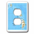 thumbnail image 1 of 3dRose, Map Of Hawaiian Islands, 2 plug outlet cover, 1 of 1