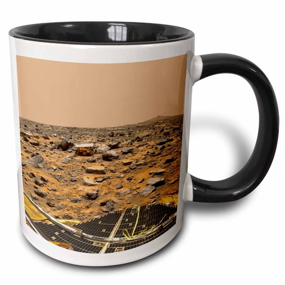 3drose, Mars Surface Space Theme Science, 11oz Two-tone Black Mug