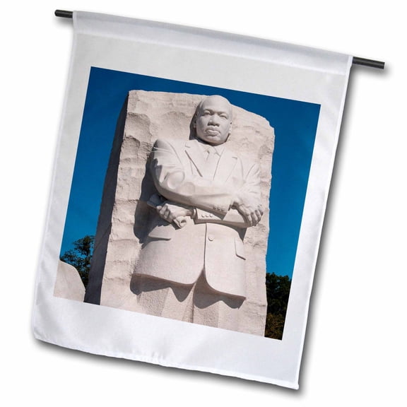 3dRose Martin Luther King Jr Memorial, Washington DC, USA - US09 LFO0144 - Lee Foster - Garden Flag, 12 by 18-inch