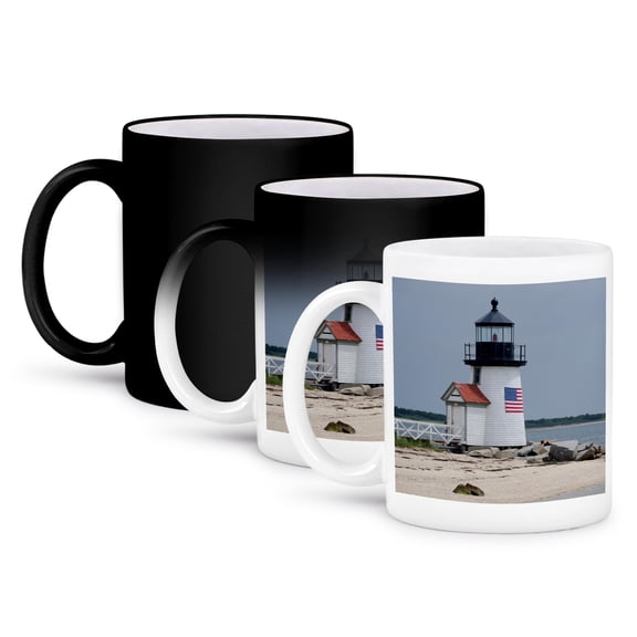 3dRose, Massachusetts, Nantucket. Brant Point Lighthouse., 11oz Magic Transforming Mug