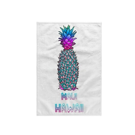 3dRose, Maui Hawaii souvenir with tropical colorful pineapple., 15x22 Hand Towel