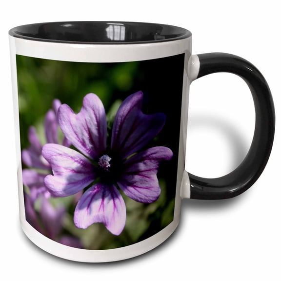 3drose, Mauve Mallow, 11oz Two-tone Black Mug