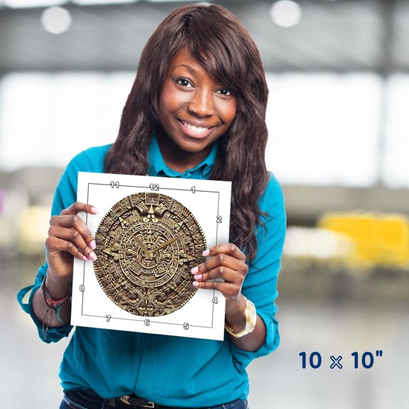 3dRose, Mayan Calendar, 10x10 Wall Clock