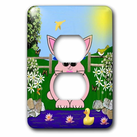 3dRose, Meadow Bunny, 2 plug outlet cover