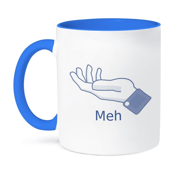 3dRose, Meh, 15oz Two-Tone Blue Mug