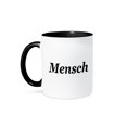 thumbnail image 1 of 3dRose, Mensch, 11oz Two-Tone Black Mug, 1 of 3