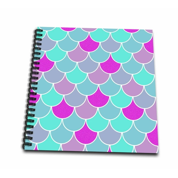 3dRose, Mermaid Scales Pattern, Mini Notepad 4 x 4 inch