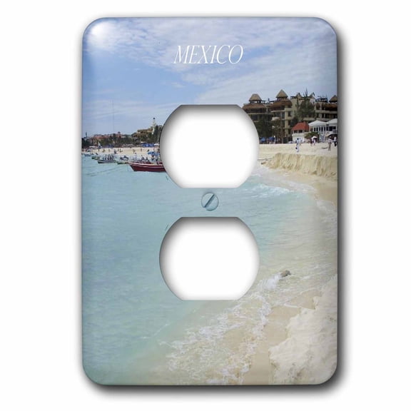 3dRose, Mexican Coastal Town, 2 plug outlet cover
