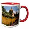 thumbnail image 1 of 3drose, Mexico, San Miguel De Allende. Yellow Wall Outside Church., 11oz Two-tone Red Mug, 1 of 6