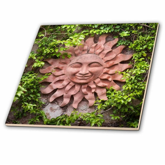 3dRose, Mexico, San Miguel de Allende. Decoration on garden wall., 6 Inch Ceramic Tile