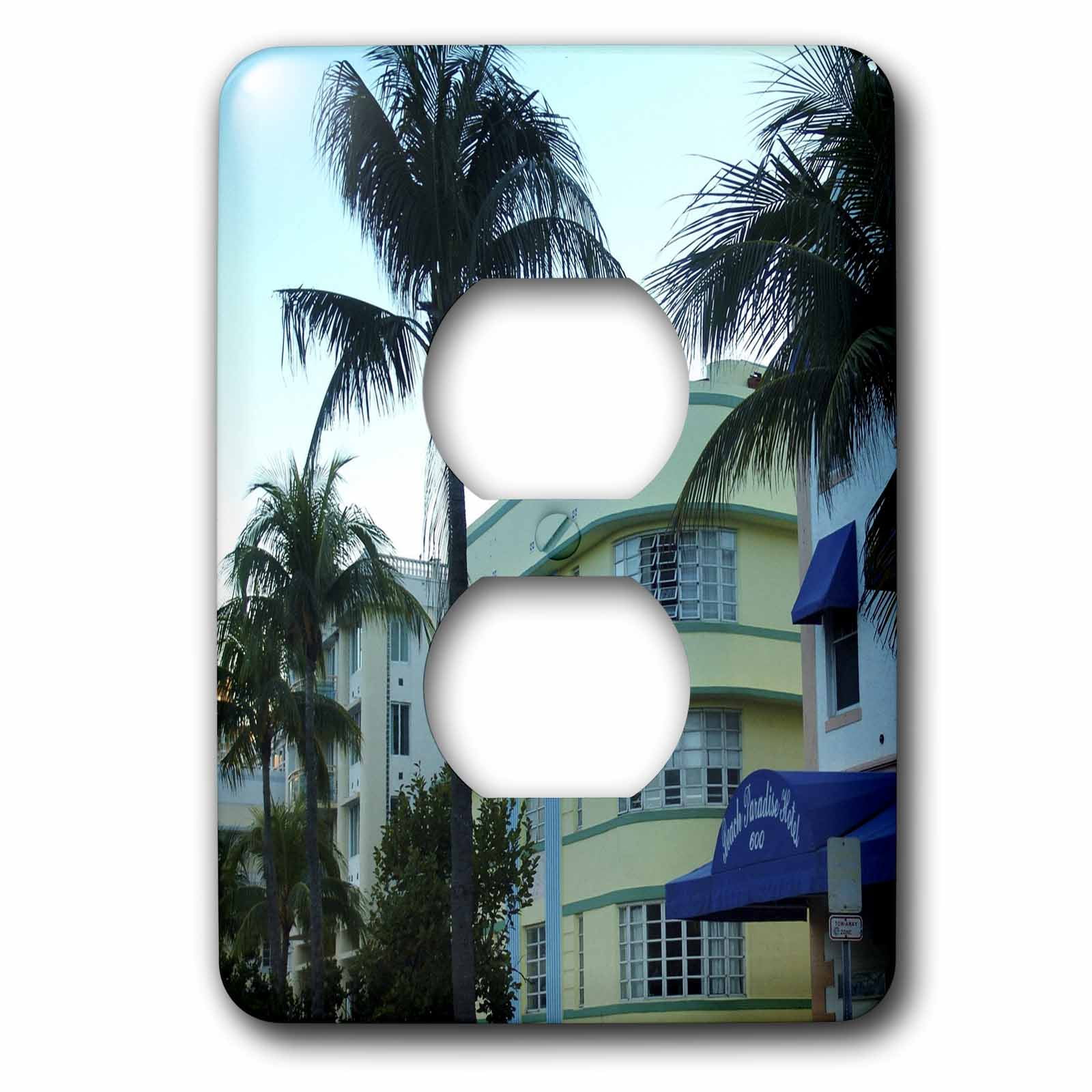 3dRose, Miami Beach Art Deco, 2 plug outlet cover