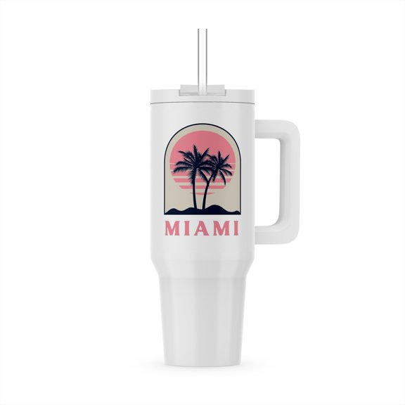 Miami Beach Vibes Prints, 30oz Tumbler