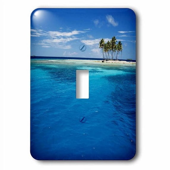 3dRose, Micronesia, Tonowas, View of idyllic tropical Dublon Island, single toggle switch