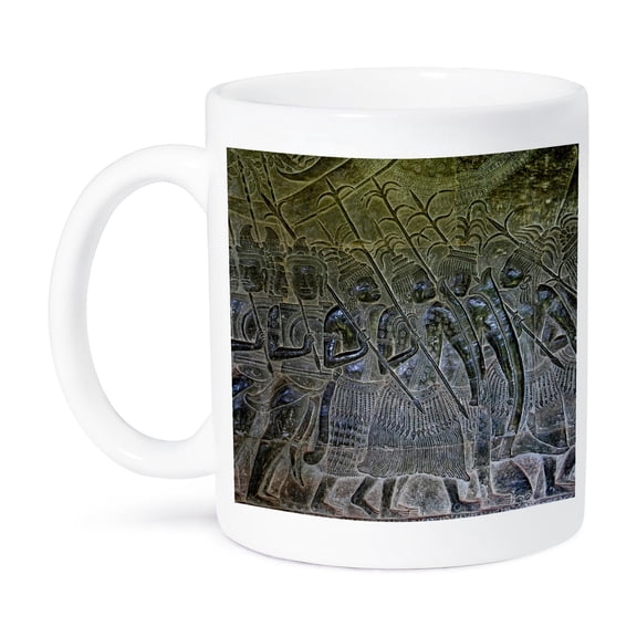 3dRose, Military carvings, Angkor Wat, Angkor, Cambodia, 15oz Mug