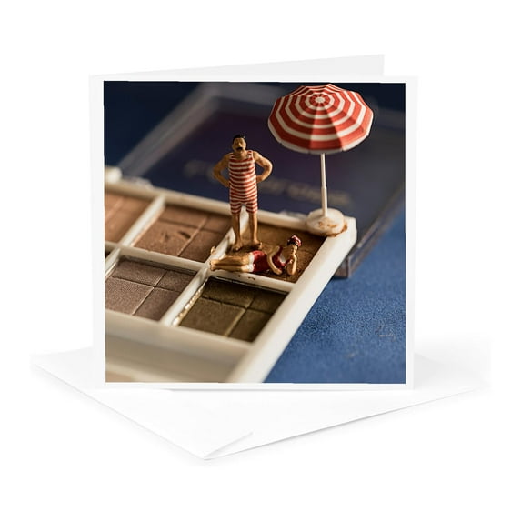 3drose, Miniature Swimmer, 1 Greeting Card with Envelope
