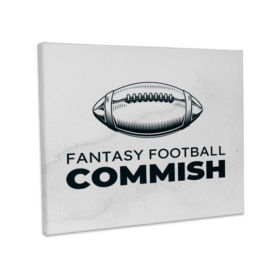 3dRose, Minimalist Fantasy Football Commish Merch, Museum Grade Canvas Wrap 10x8