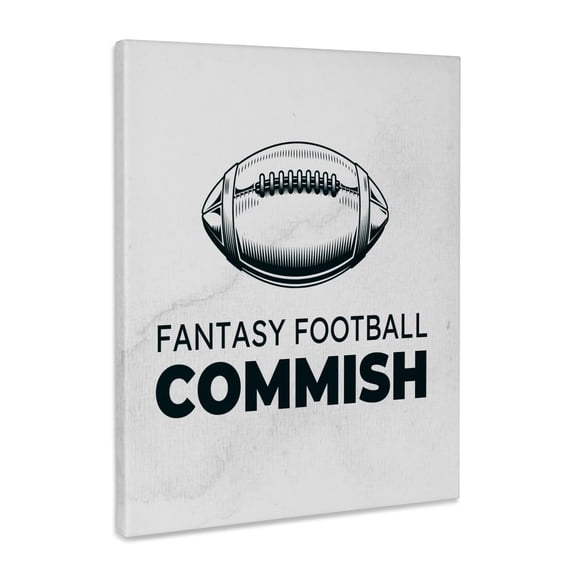 3dRose, Minimalist Fantasy Football Commish Merch, Museum Grade Canvas Wrap 11x14