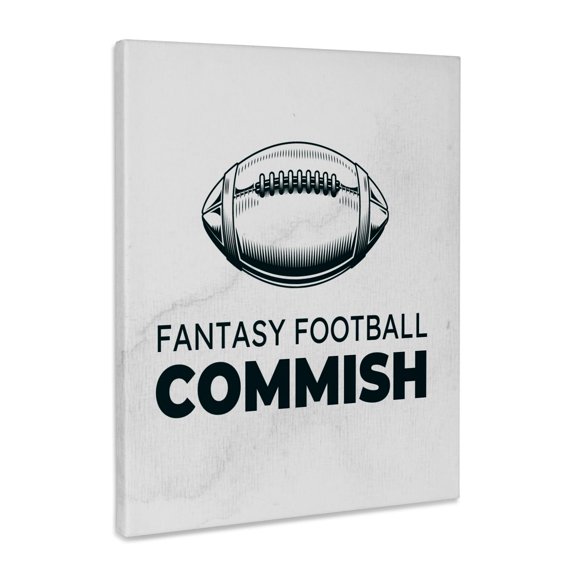 3dRose, Minimalist Fantasy Football Commish Merch, Museum Grade Canvas Wrap 8x10