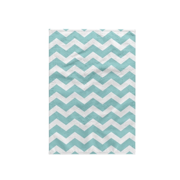 3dRose, Mint and White Chevron Zig Zag Pattern Modern stylish pastel teal turquoise aqua blue zigzag stripes, 15x22 Hand Towel