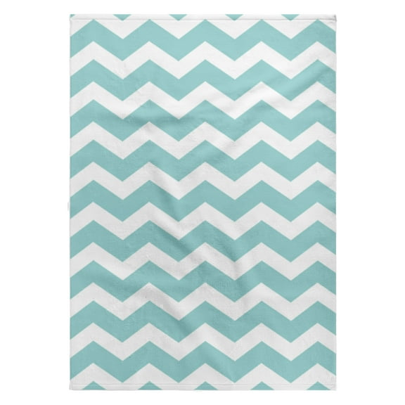 3dRose, Mint and White Chevron Zig Zag Pattern Modern stylish pastel teal turquoise aqua blue zigzag stripes, 22x30 Bath Hand Pool Towel