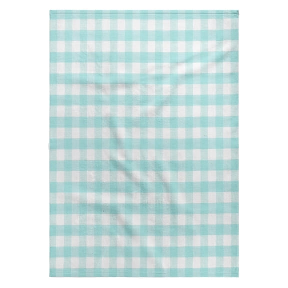 3dRose, Mint blue and white Gingham pattern - light aqua teal turquoise pastel country rustic kitchen dining, 22x30 Bath Hand Pool Towel