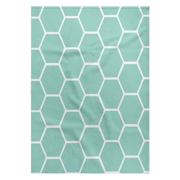 3dRose, Mint honeycomb pattern - pastel aqua blue hexagons - light teal turquoise bee hive hexagonal design, 22x30 Bath Hand Pool Towel