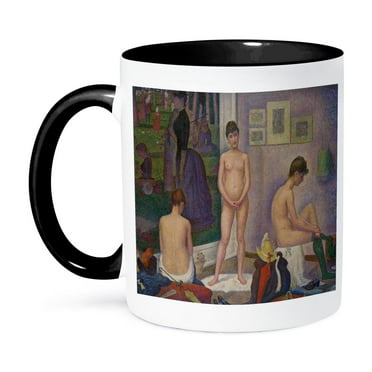 3dRose, Models by Georges Seurat, 11oz Two-Tone Black Mug