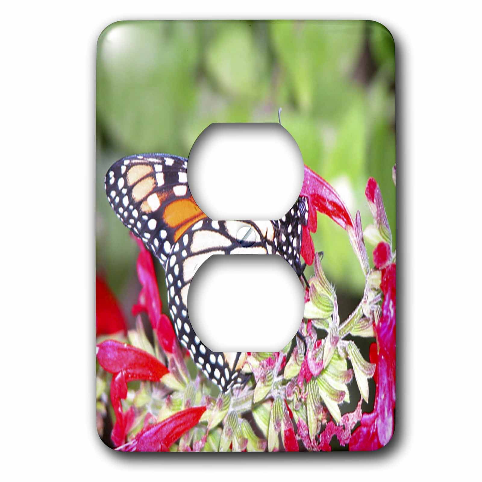 3dRose, Monarch Butterfly in the Garden, 2 plug outlet cover