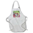 thumbnail image 1 of 3dRose, Monarch Butterfly in the Garden, Medium Length Apron with Pouch Pockets 22w x 24l, 1 of 1