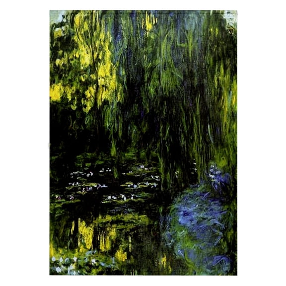 3dRose, Monet Famous Painting Water Lillies n Weeping Willow, 22x30 Bath Hand Pool Towel