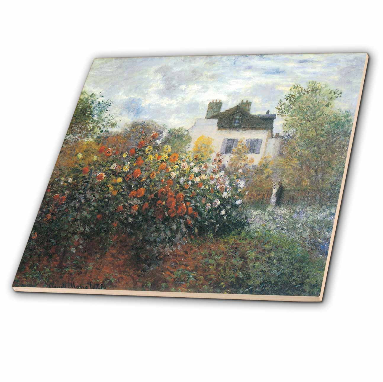 Monet's Garden Ceramic Tile with Gloss Finish, 12-inch