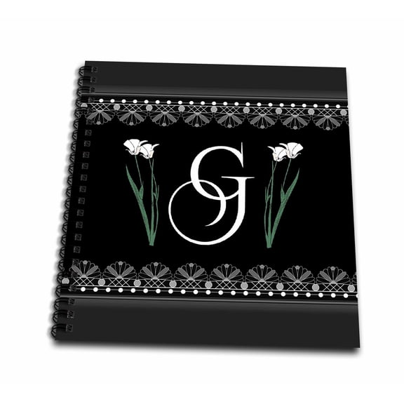 3dRose, Monogram - G, Memory Book 12 x 12 inch
