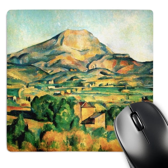 3dRose, Mont Sainte-Victoire by Paul Cezanne 1895 - famous fine art landscape paintings by classical masters, MousePad