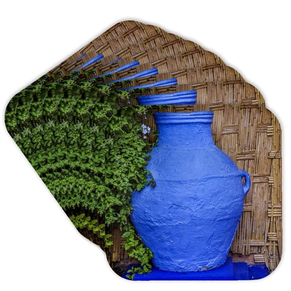 3drose, Morocco, Marrakech. the Majorelle Garden., Set of 8 Coasters - Soft