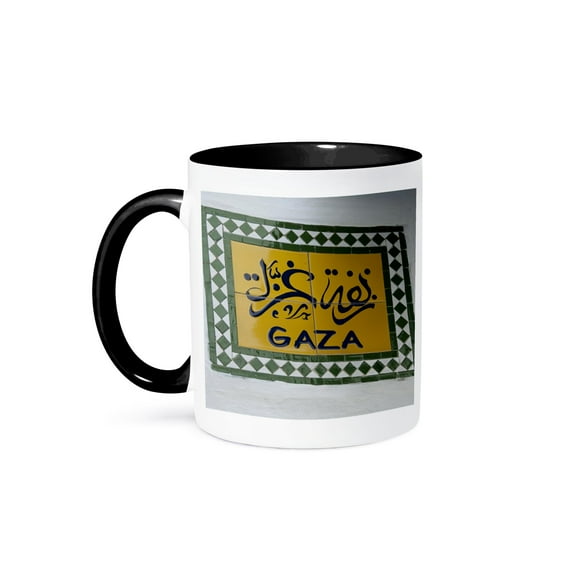 3dRose, Morocco, Tetouan, Tetouan, Tile Gaza sign-AF29 CMI0114 - Cindy Miller Hopkins, 11oz Two-Tone Black Mug