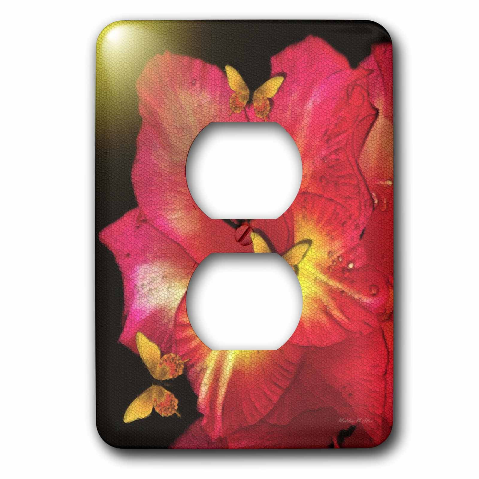 3dRose, Mosaic Gladiola, 2 plug outlet cover
