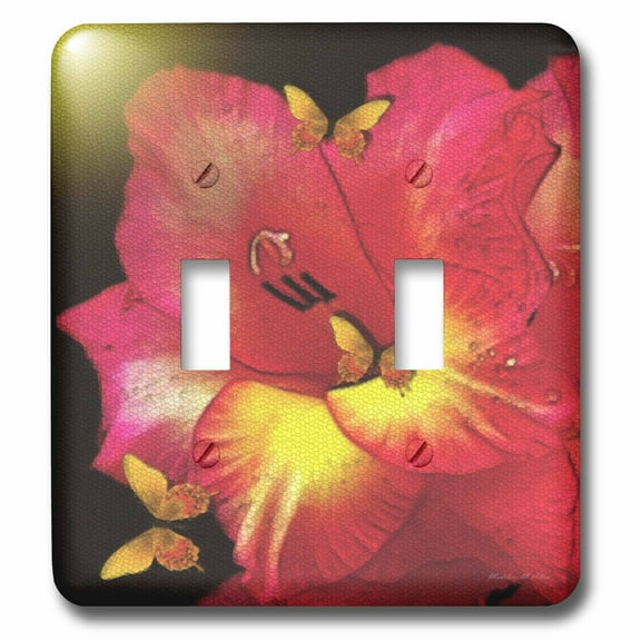 3dRose, Mosaic Gladiola, double toggle switch