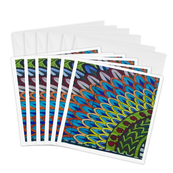 3drose, Mosaic, Library, Mediterranean, Alexandria, Egypt-af14 Dgu0251 - Darrell Gulin, 6 Greeting Cards with Envelopes