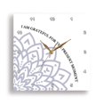 thumbnail image 1 of 3dRose, Motivational quote I am grateful for the present moment, 15x15 Wall Clock, 1 of 8