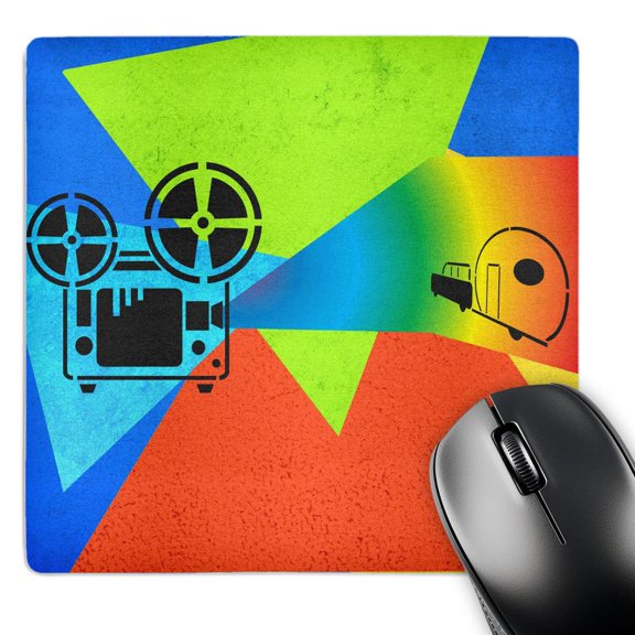 3dRose, Movie Reel on Projector in Vivid Colors, MousePad