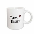 thumbnail image 1 of 3drose, Mrs. Right Couples Saying with Heart, 15oz Mug, 1 of 6