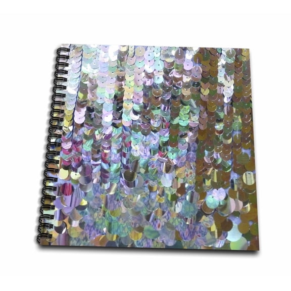 3dRose, Multi Color Sequins, Drawing Book 8 x 8 inch