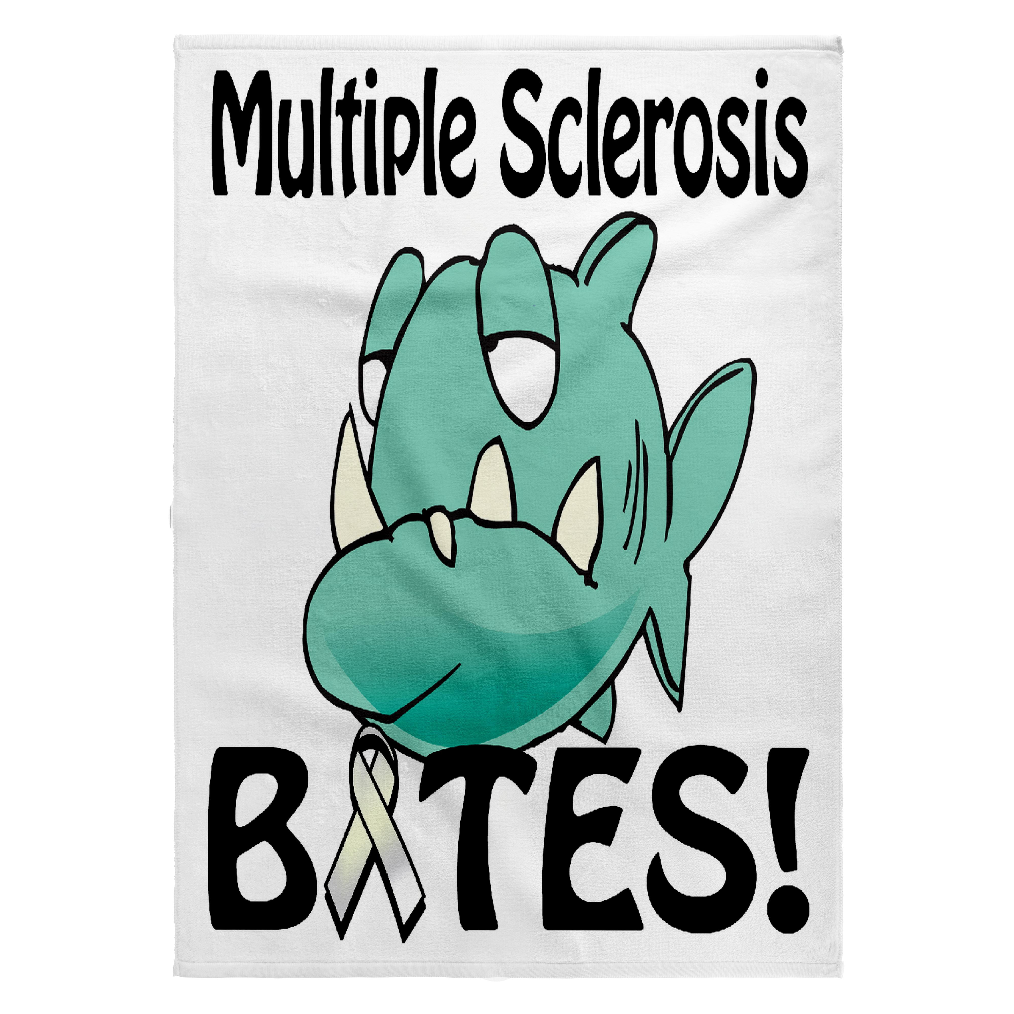 3dRose, Multiple Sclerosis Bites Awareness Ribbon Cause Design, 22x30 ...