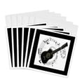 thumbnail image 1 of 3drose, Music Notes N Guitar, 6 Greeting Cards with Envelopes, 1 of 7