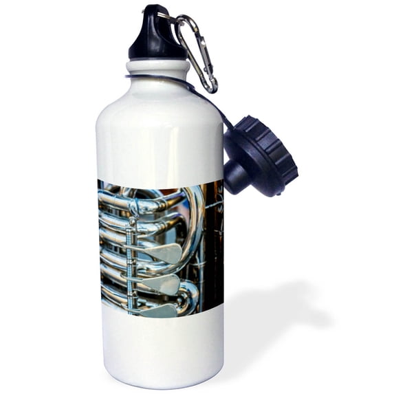 3dRose, Music - Tuba keys, Flip Straw 21oz Water Bottle
