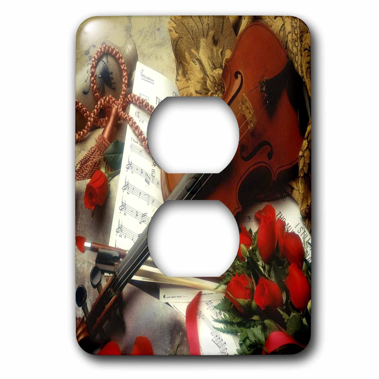 3dRose, Musical Romance, 2 plug outlet cover