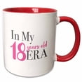 thumbnail image 1 of 3drose, My Birthday Era 18 Years Old, 11oz Two-tone Red Mug, 1 of 6