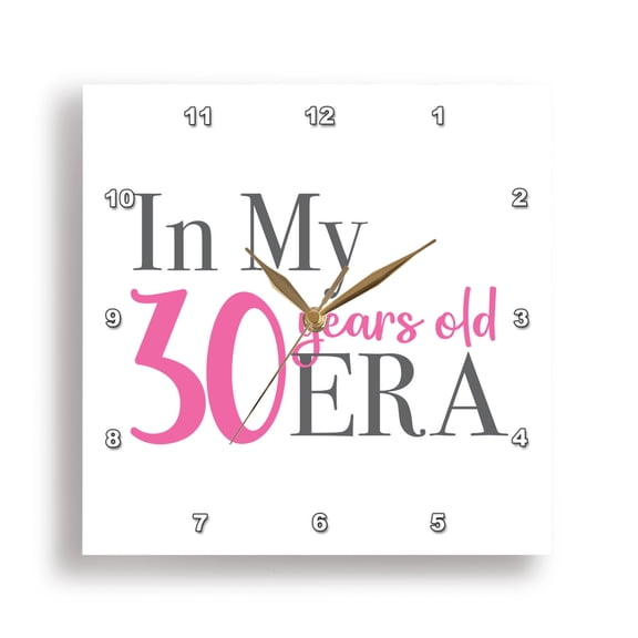 3dRose, My Birthday Era 30 years old, 15x15 Wall Clock